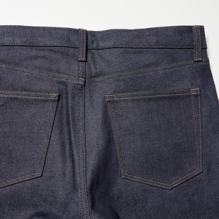 UNIQLO Selvedge Stretch Slim Fit Jeans Marineblå | 06BLFEXOP