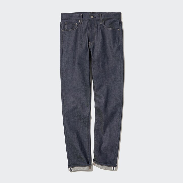 UNIQLO Selvedge Stretch Slim Fit Jeans Marineblå | 41YWPORQV