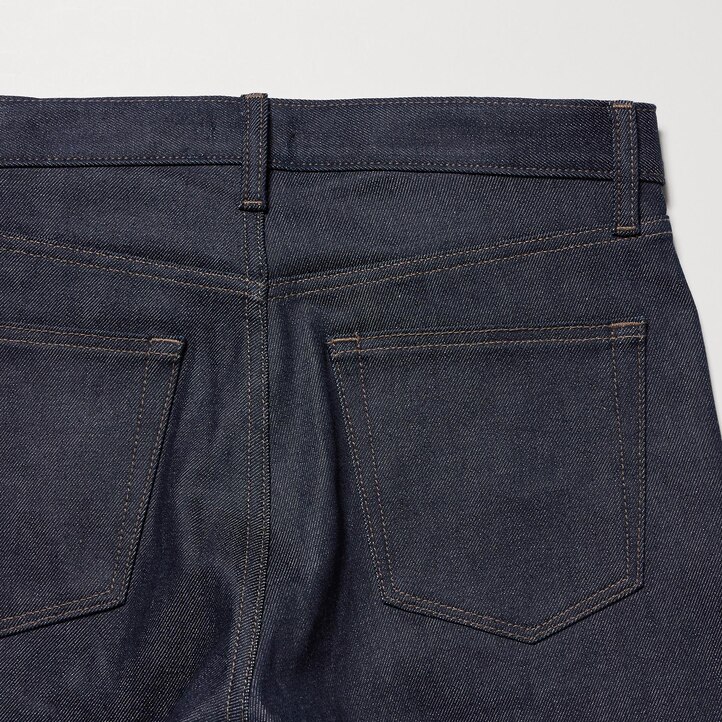 UNIQLO Selvedge Stretch Slim Fit Jeans Marineblå | 41YWPORQV