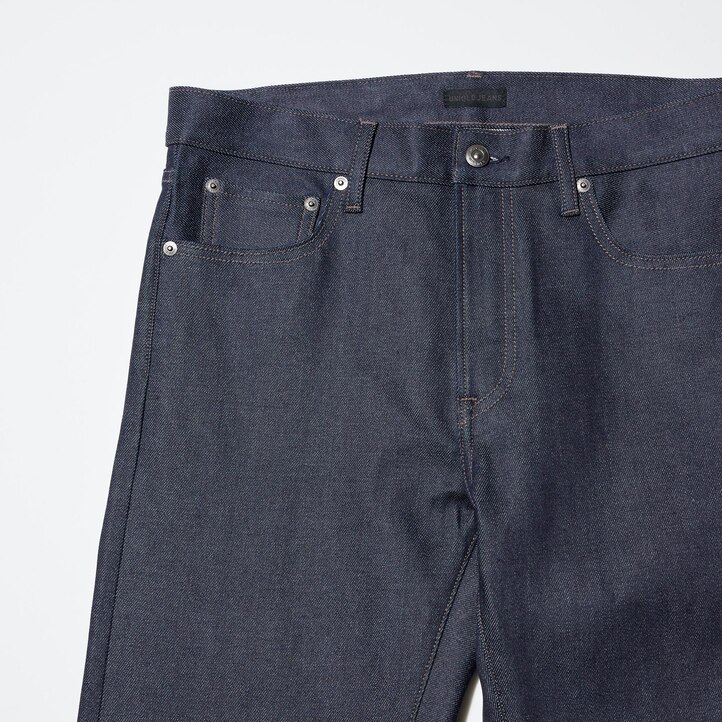 UNIQLO Selvedge Stretch Slim Fit Jeans Svarte | 37WYSQVAI