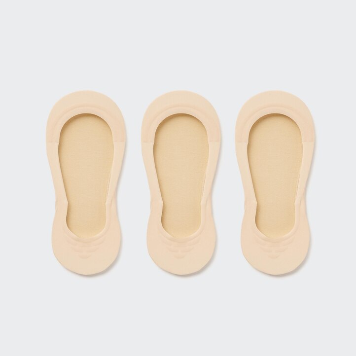 UNIQLO Sheer Invisible No Show Socks Three Pairs Svarte | 01IXKSURY