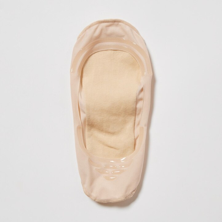 UNIQLO Sheer Invisible No Show Socks Three Pairs Beige | 59ORZGETA