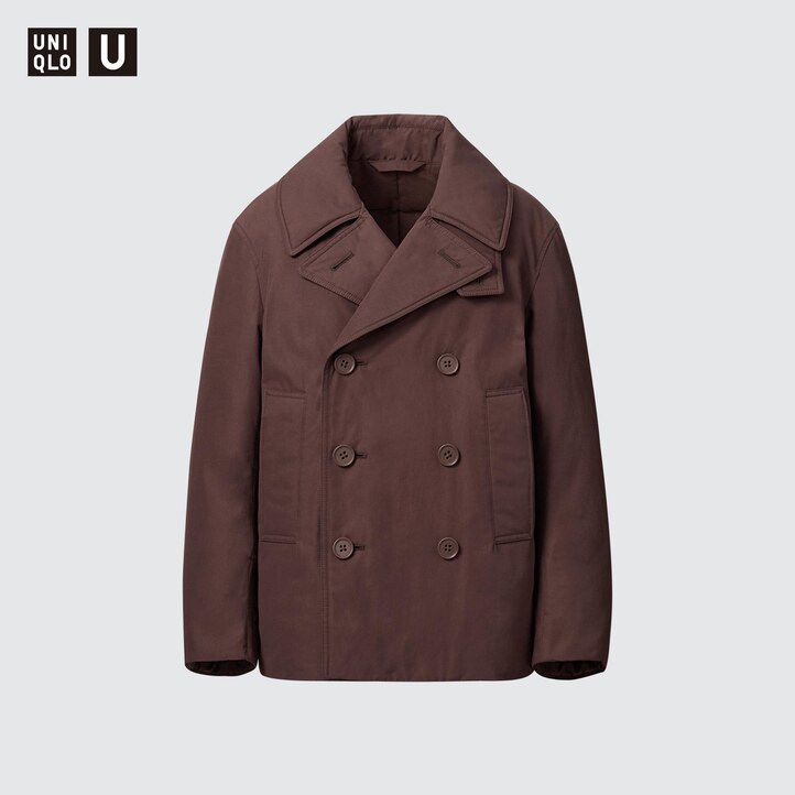 UNIQLO Short Padded Pea Coat Svarte | 18HZWQDGE