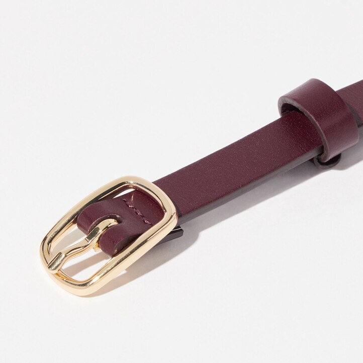 UNIQLO Skinny Dress Belt Wine | 37ODNWPVB