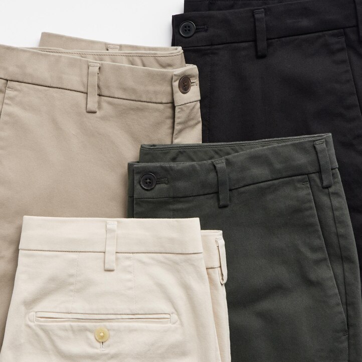 UNIQLO Slim Fit Chinos Svarte | 21GEDAJZH