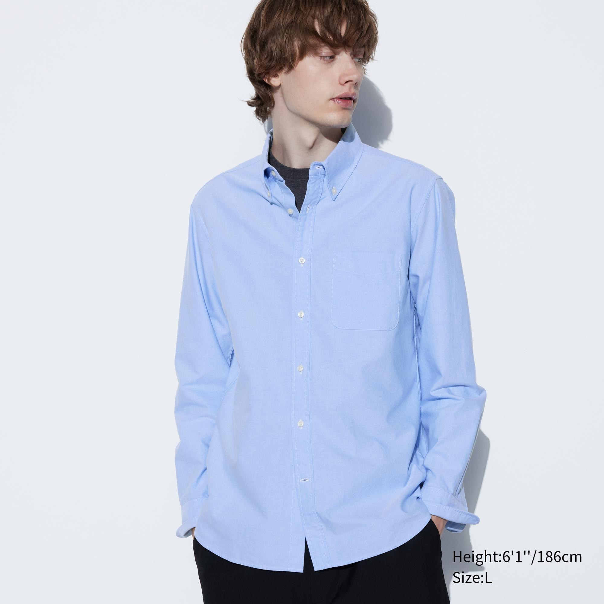 UNIQLO Slim Fit Oxford Shirt Blå | 63CXRHFAK