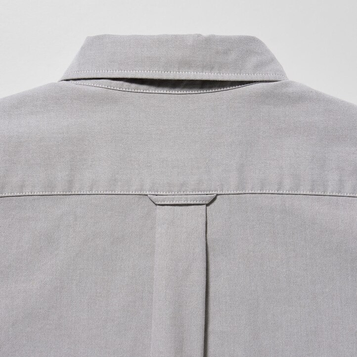 UNIQLO Slim Fit Oxford Shirt Gray | 29HXRUBEL