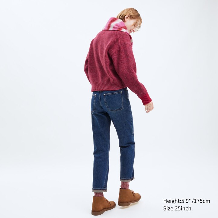 UNIQLO Slim Fit Straight Leg Jeans Mørke | 35SYWAOEN