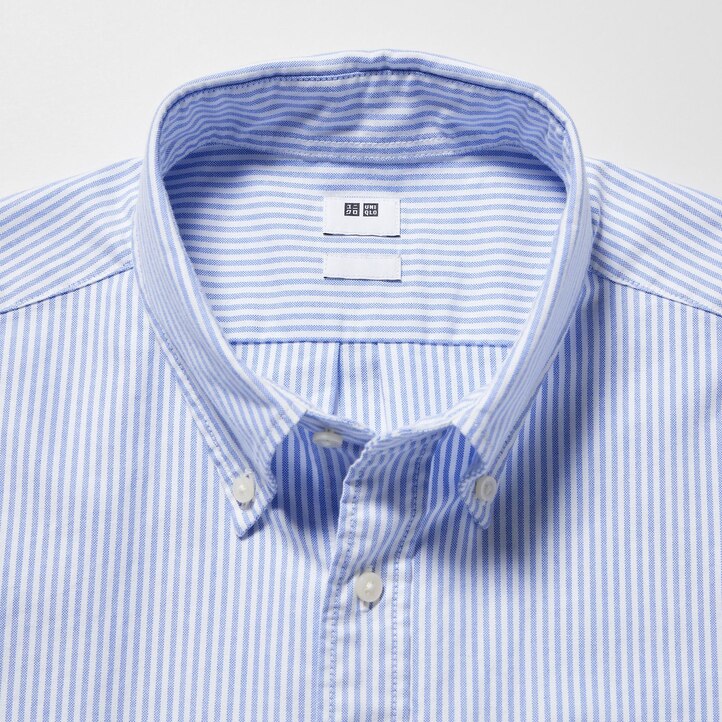 UNIQLO Slim Fit Striped Oxford Shirt Grønn | 05GNLBMUD