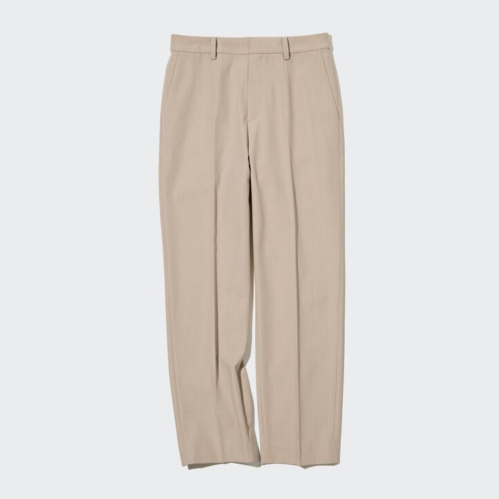 UNIQLO Smart Ankle Length Trousers Beige | 91VMBLSCJ