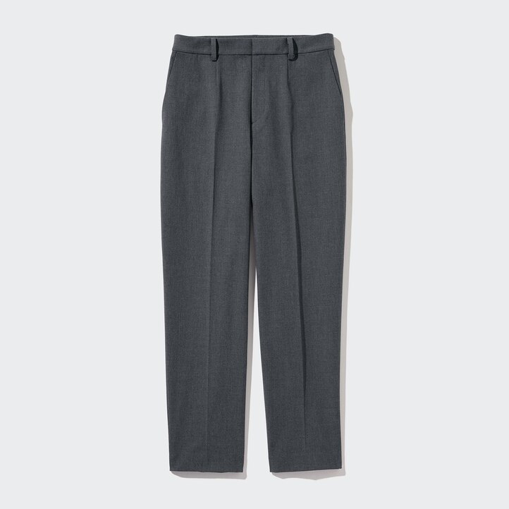 UNIQLO Smart Ankle Length Trousers Gray | 17PORBIMQ