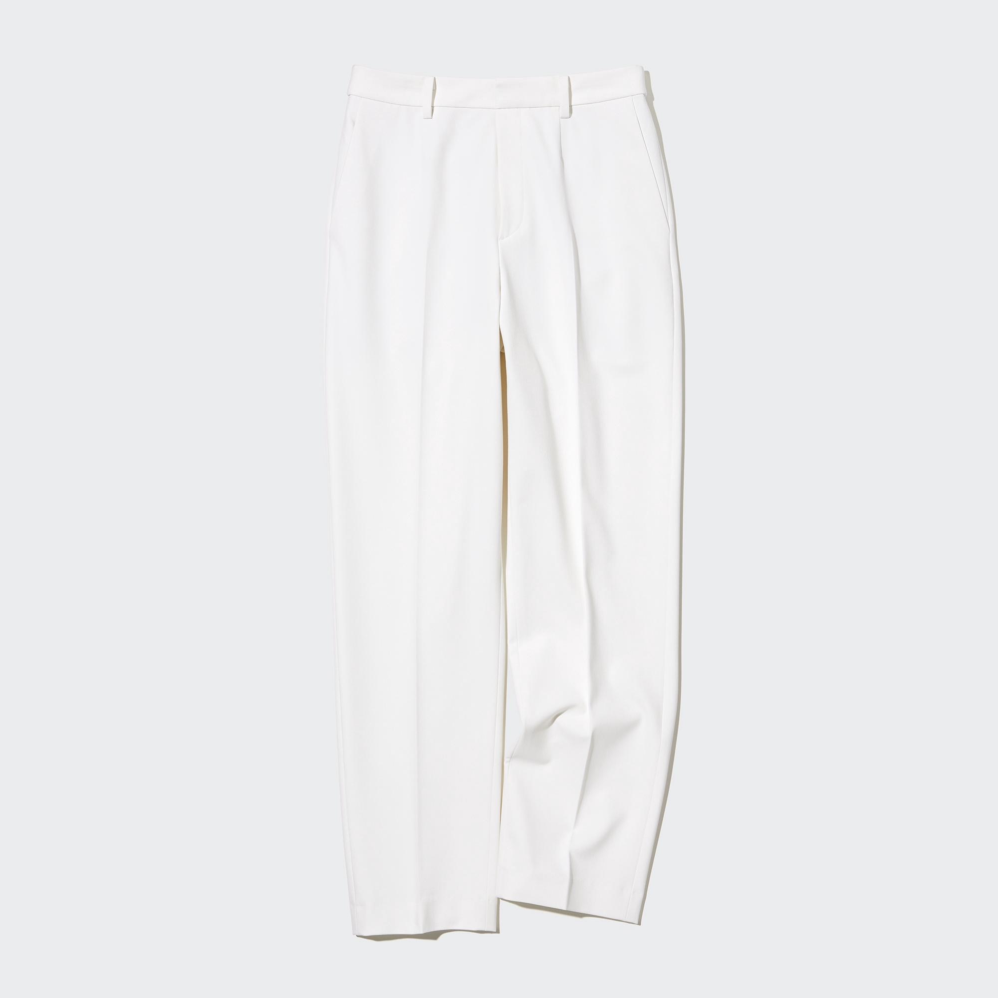 UNIQLO Smart Ankle Length Trousers Long Hvite | 64WQKMAXC