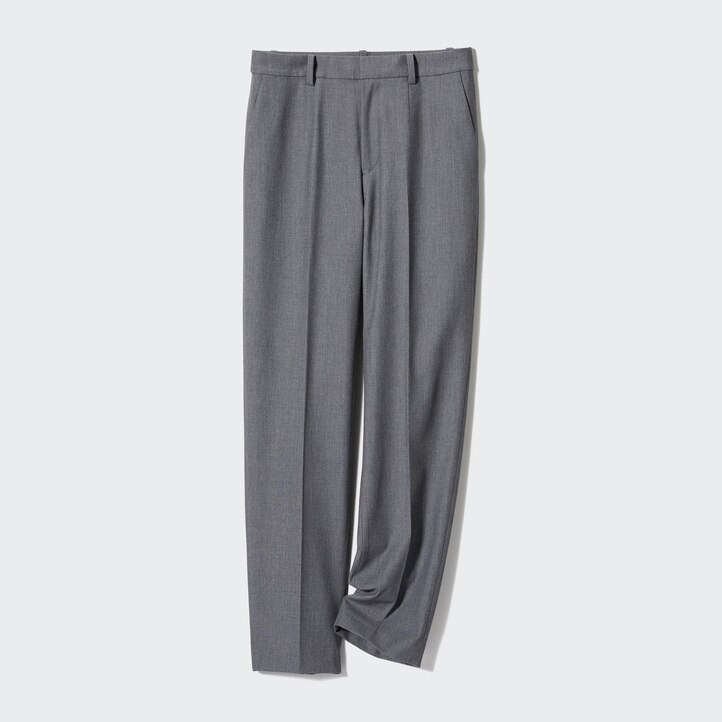 UNIQLO Smart Ankle Length Trousers Long Svarte | 59TELWKVN