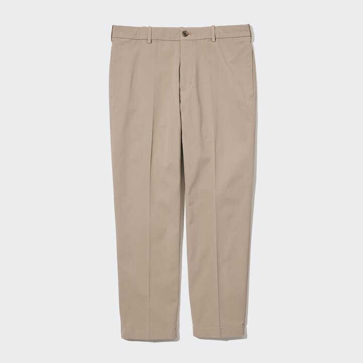 UNIQLO Smart Cotton Ankle Length Trousers Olivengrønne | 70COESRTU