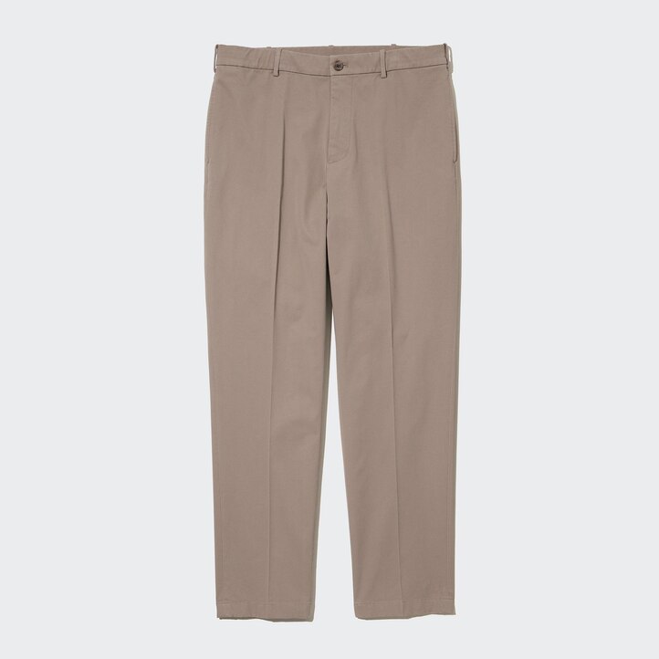 UNIQLO Smart Cotton Ankle Length Trousers Long Hvite | 43MWFACPT