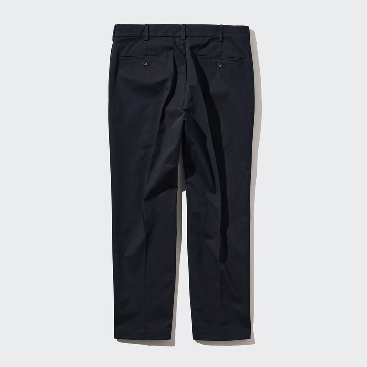 UNIQLO Smart Cotton Ankle Length Trousers Long Hvite | 96TJOLEAI