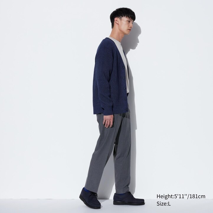 UNIQLO Smart Gunclub Checked Ankle Length Trousers Gray | 79IAMWSUF