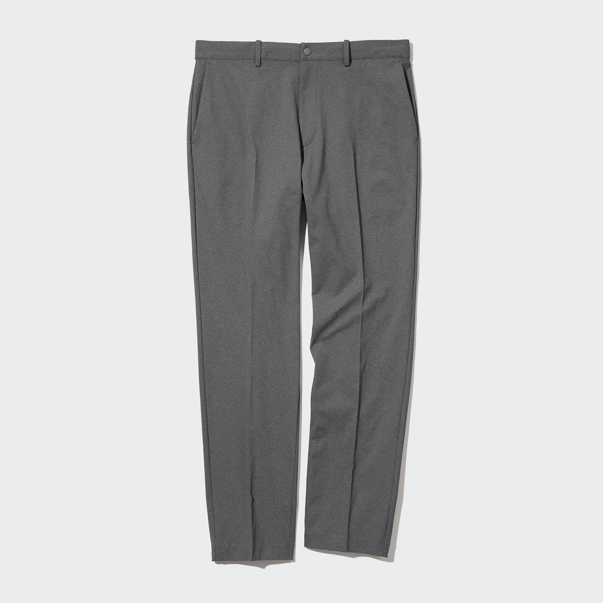 UNIQLO Smart Ultra Stretch Ankle Length Trousers Gray | 24XBPQIZS