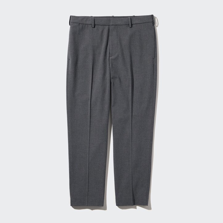 UNIQLO Smart Wool Like Ankle Length Trousers Marineblå | 95LEIXZRT