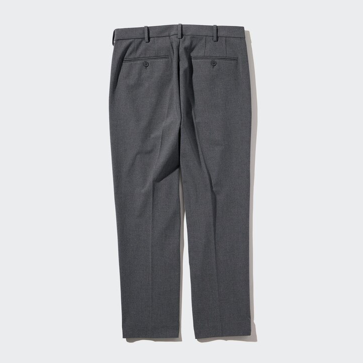 UNIQLO Smart Wool Like Ankle Length Trousers Marineblå | 95LEIXZRT