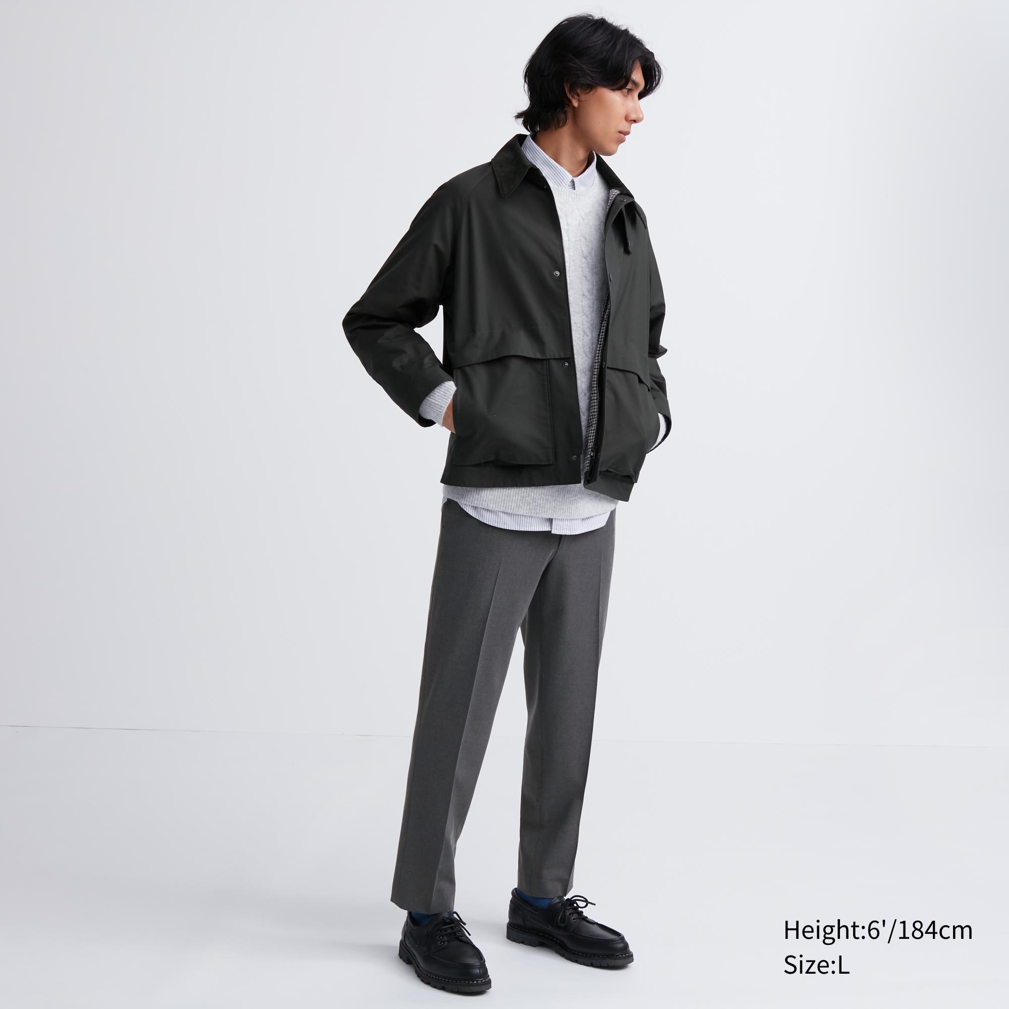 UNIQLO Smart Wool Like Ankle Length Trousers Gray | 07DPRBCNJ