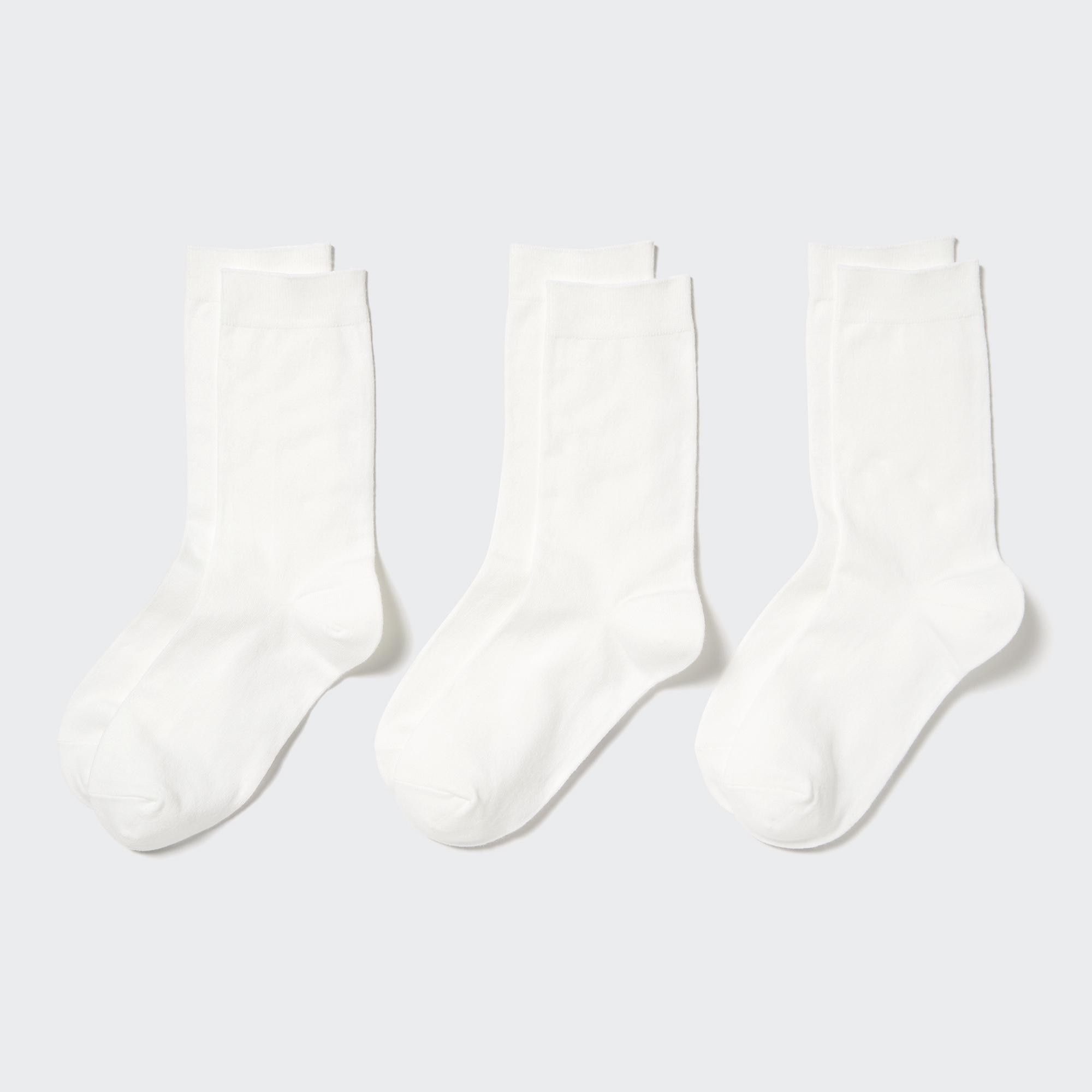 UNIQLO Socks Three Pairs Hvite | 94RBNUJDM