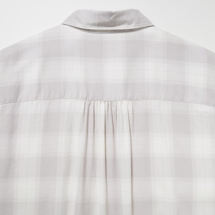 UNIQLO Soft Brushed Checked Long Sleeved Shirt Rosa | 49IPMJTEF