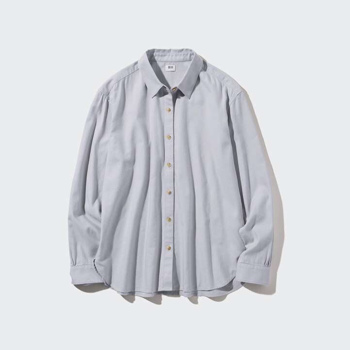 UNIQLO Soft Brushed Long Sleeved Shirt Lyse | 60FTNGLOD