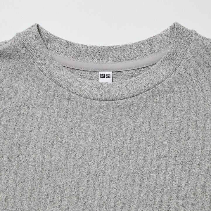 UNIQLO Soft Fleece Crew Neck Long Sleeved T-Shirt Gray | 18LPGFZAE