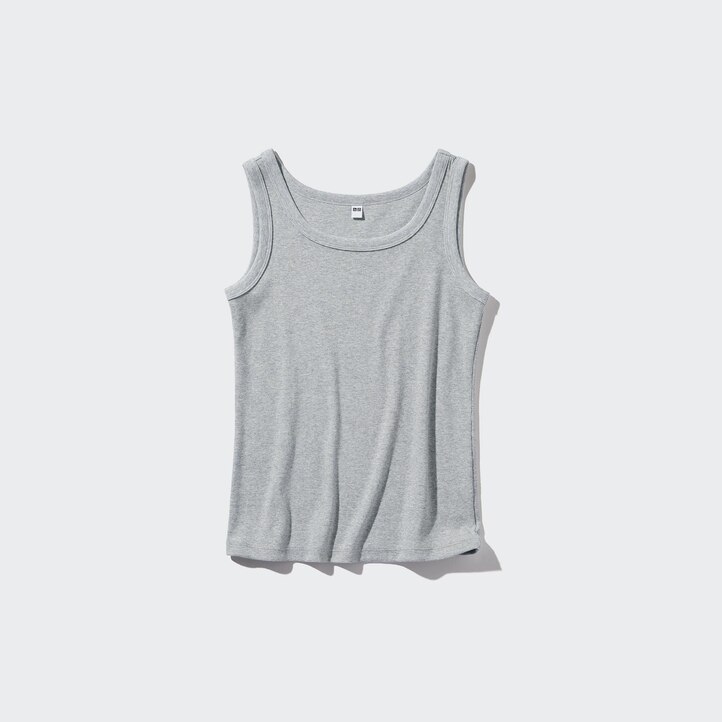 UNIQLO Soft Ribbed Vest Top Hvite | 50WUMEOLV