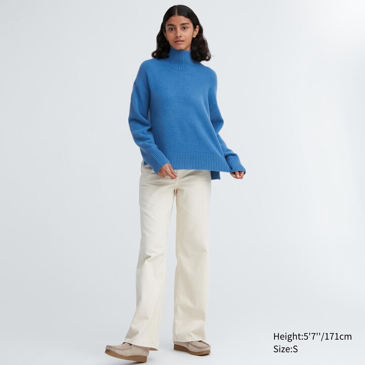 UNIQLO Soufflé Yarn High Neck Jumper Grønn | 36HJYXTQF