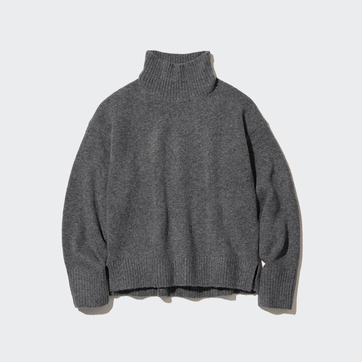 UNIQLO Soufflé Yarn High Neck Jumper Grønn | 36HJYXTQF