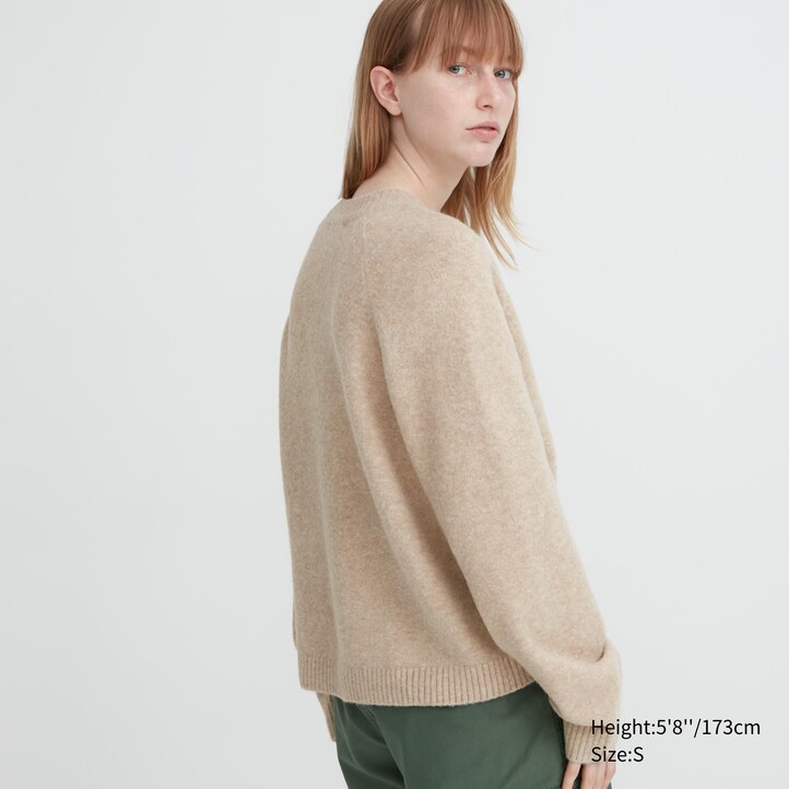 UNIQLO Soufflé Yarn Short Cardigan Rød | 18ZBGAKFV