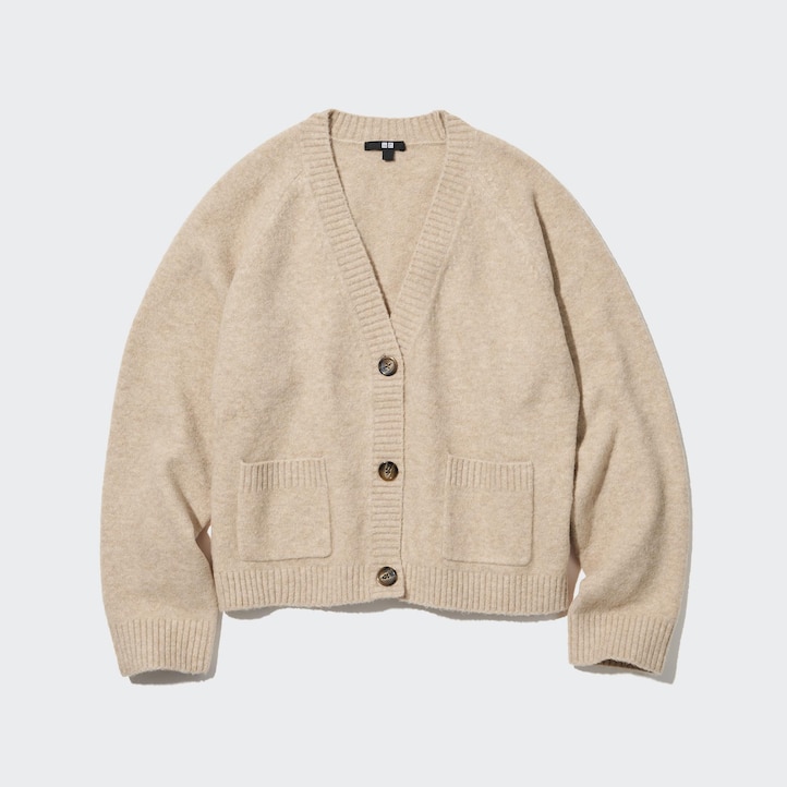 UNIQLO Soufflé Yarn Short Cardigan Rød | 18ZBGAKFV