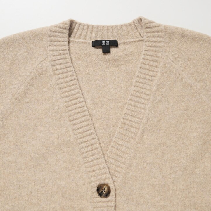 UNIQLO Soufflé Yarn Short Cardigan Rød | 18ZBGAKFV