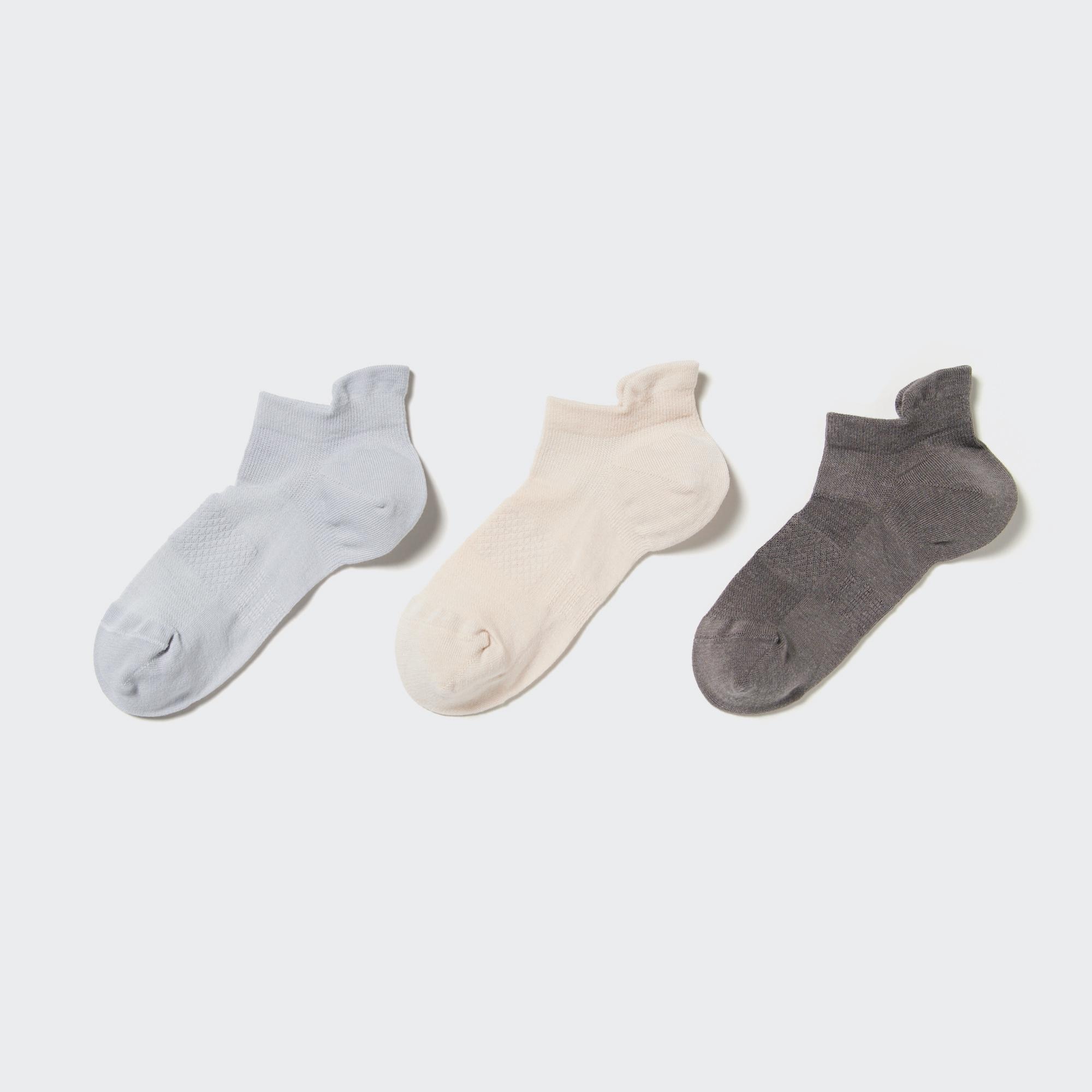 UNIQLO Sports Short Socks Three Pairs Lyse | 32ESVKNTJ