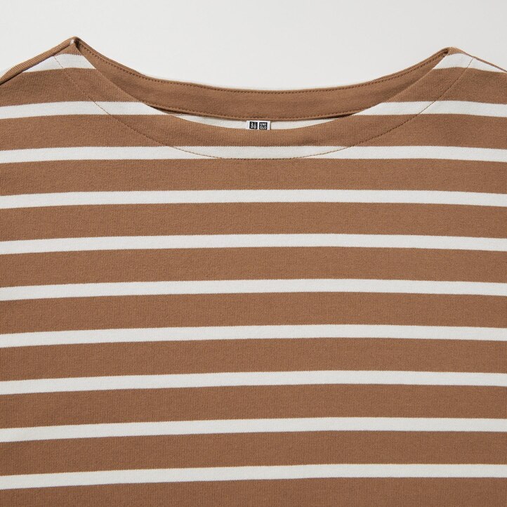 UNIQLO Striped Long Sleeved T-Shirt Hvite | 84XEHCGNI