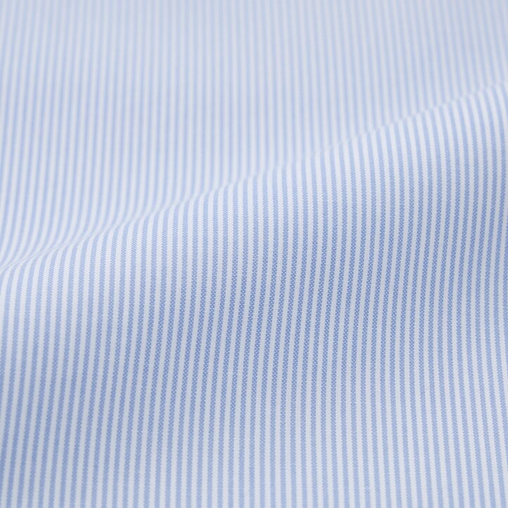 UNIQLO Super Non Iron Slim Fit Striped Shirt Semi Cutaway Collar Blå | 71AZHXRTC