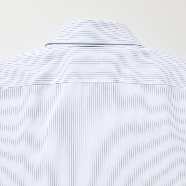 UNIQLO Super Non Iron Slim Fit Striped Shirt Regular Collar Blå | 75BXVNYIW