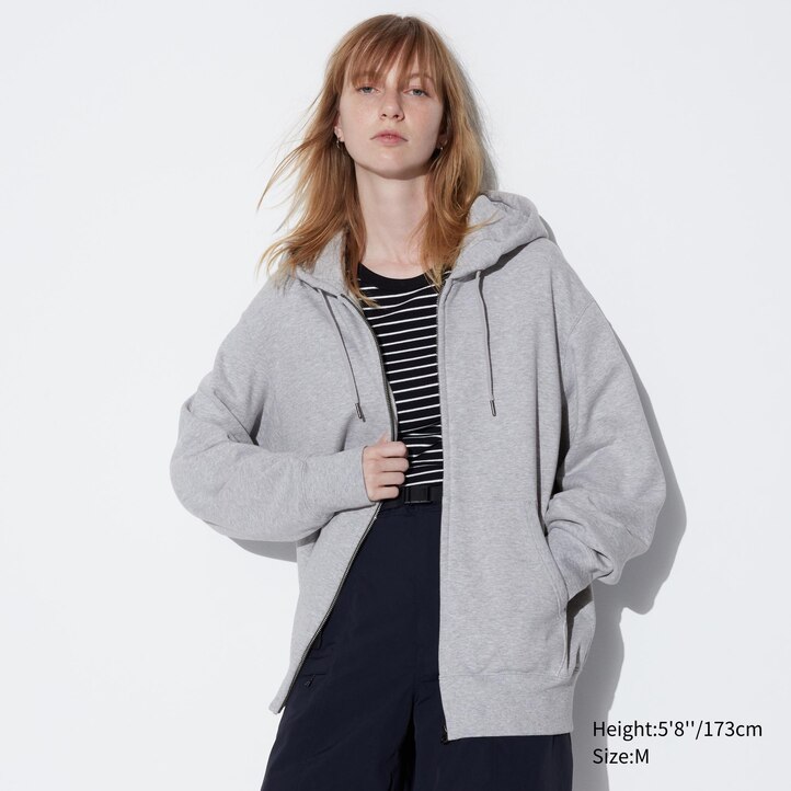 UNIQLO Sweat Zipped Hoodie Blå | 83ZVXMIHS