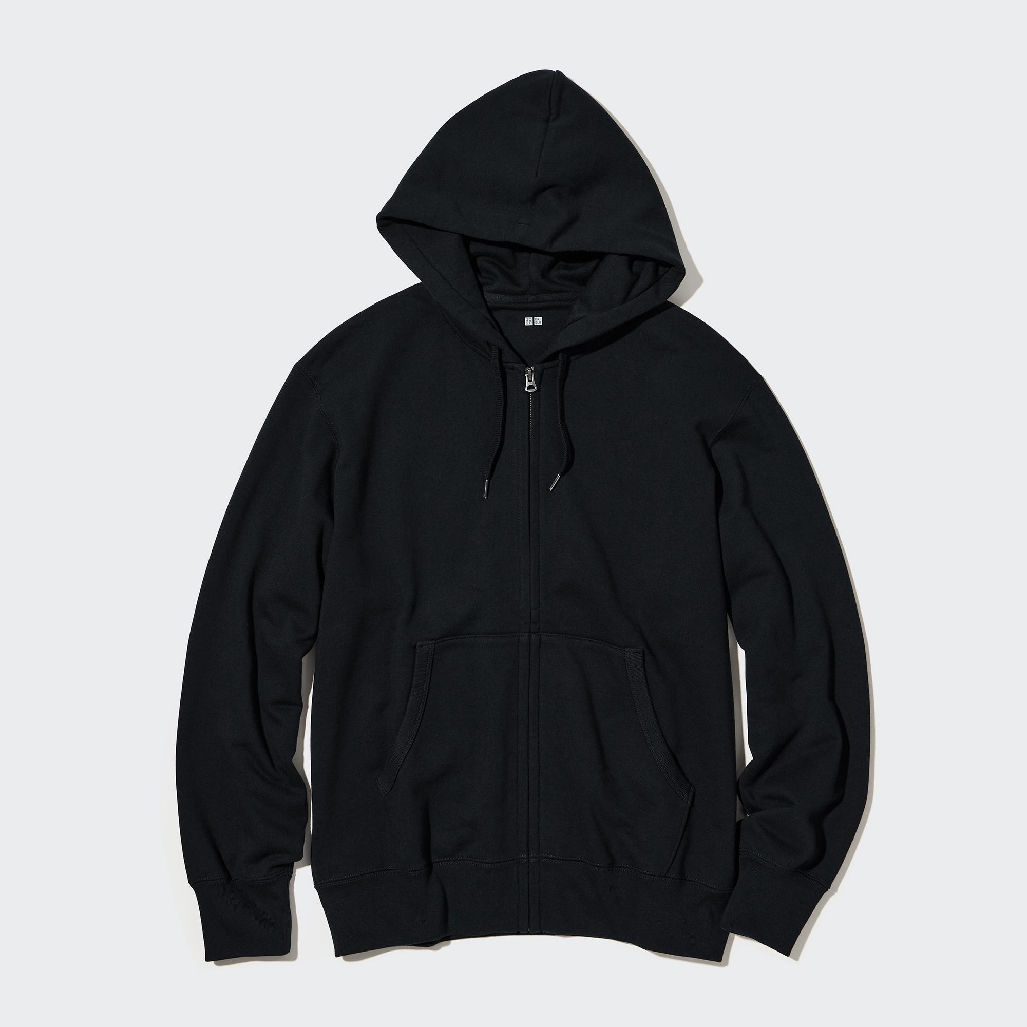 UNIQLO Sweat Zipped Hoodie Svarte | 98EJITQOM