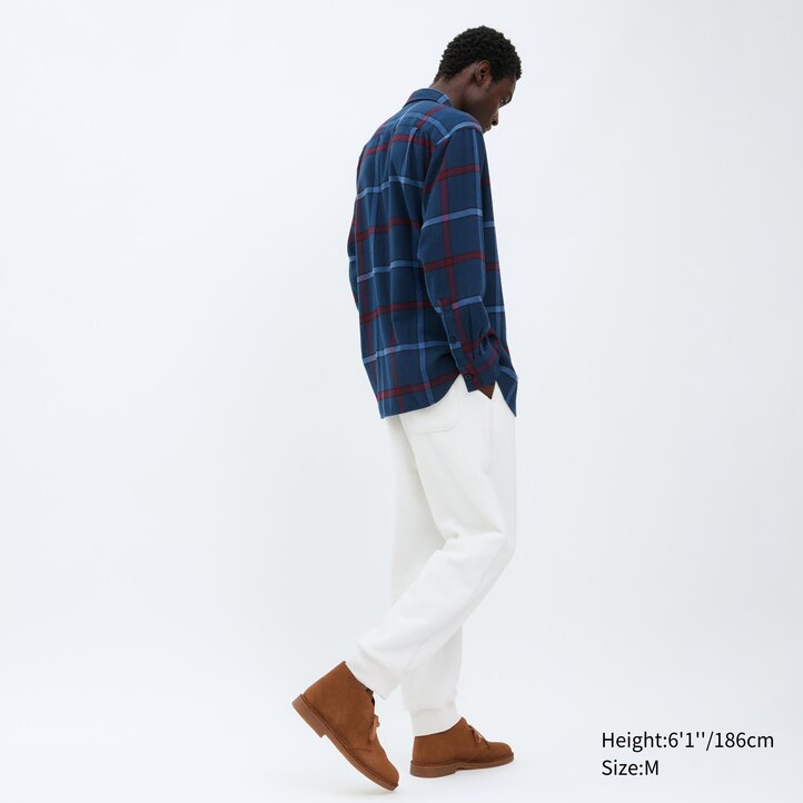 UNIQLO Textured Jersey Trousers Hvite | 13AUDNJBX