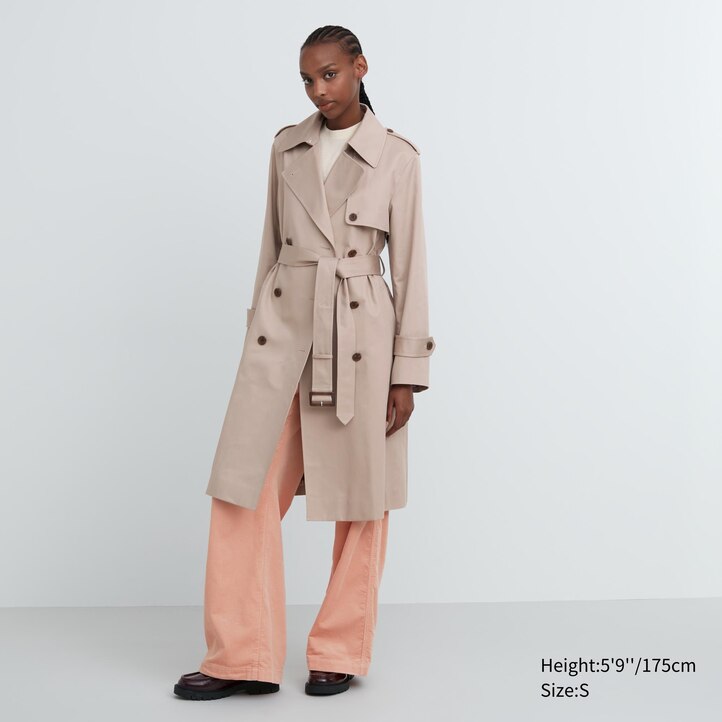 UNIQLO Trench Coat Marineblå | 93NPRAMGH