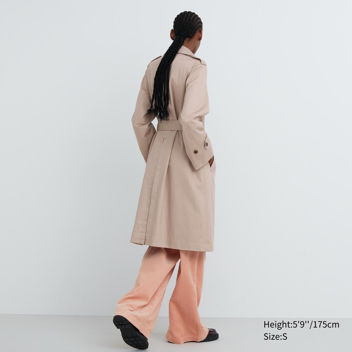 UNIQLO Trench Coat Marineblå | 93NPRAMGH