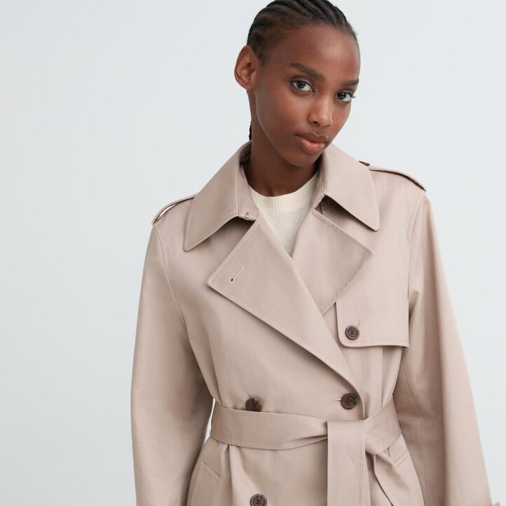 UNIQLO Trench Coat Marineblå | 93NPRAMGH