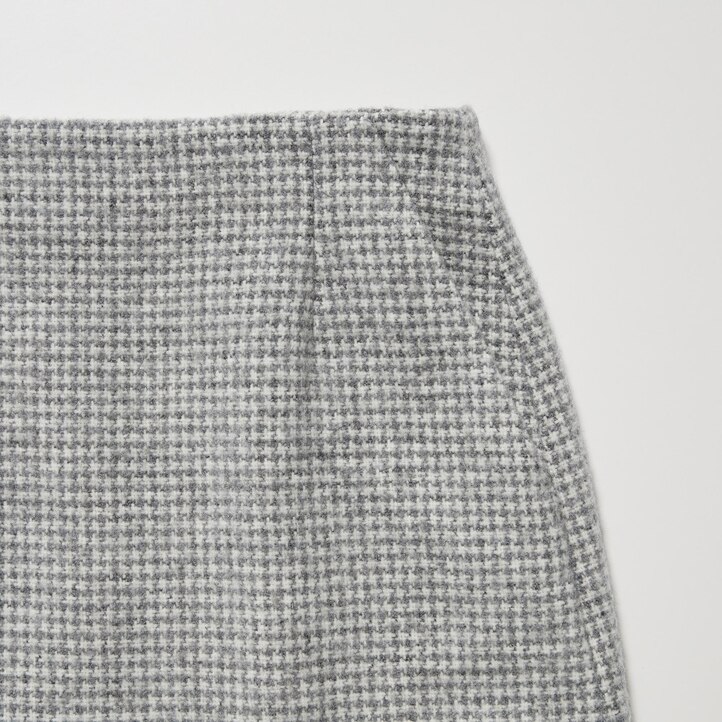 UNIQLO Tweed Mini Skirt Gray | 48EVHAFZB