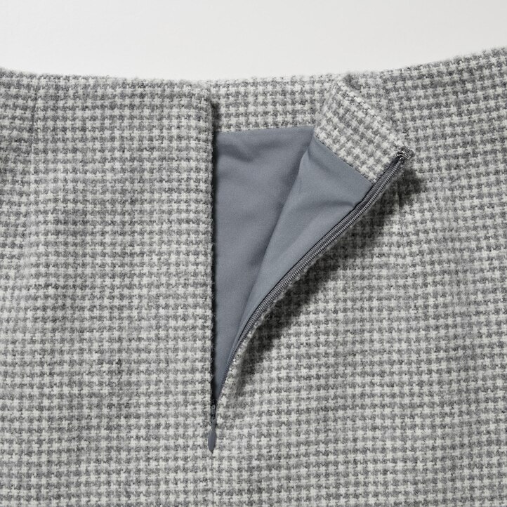 UNIQLO Tweed Mini Skirt Gray | 48EVHAFZB