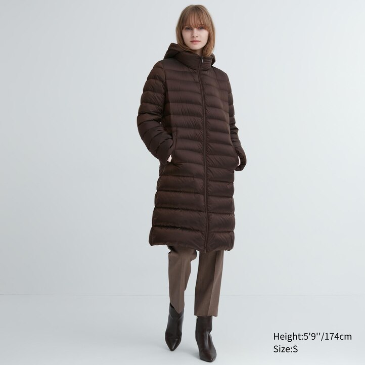 UNIQLO Ultra Light Down Long Coat Svarte | 03MBCLWUQ