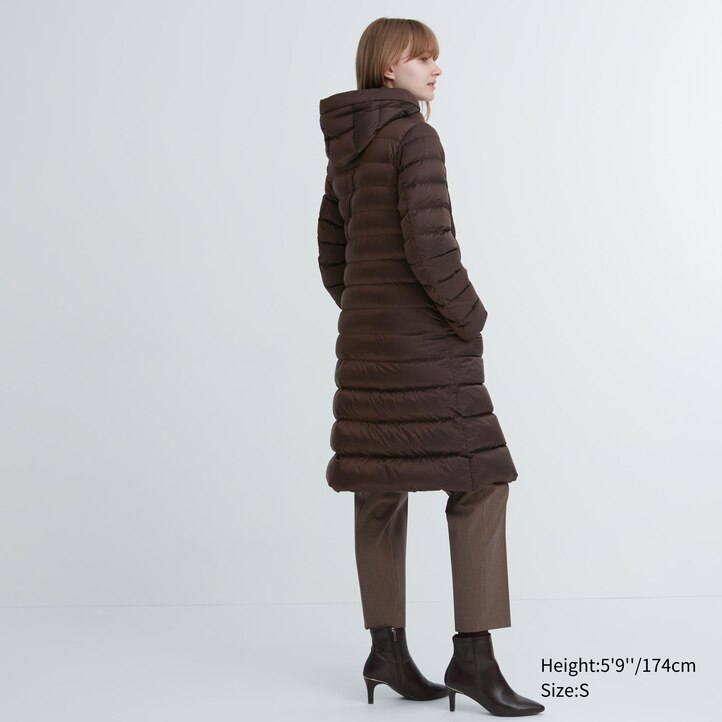 UNIQLO Ultra Light Down Long Coat Svarte | 03MBCLWUQ