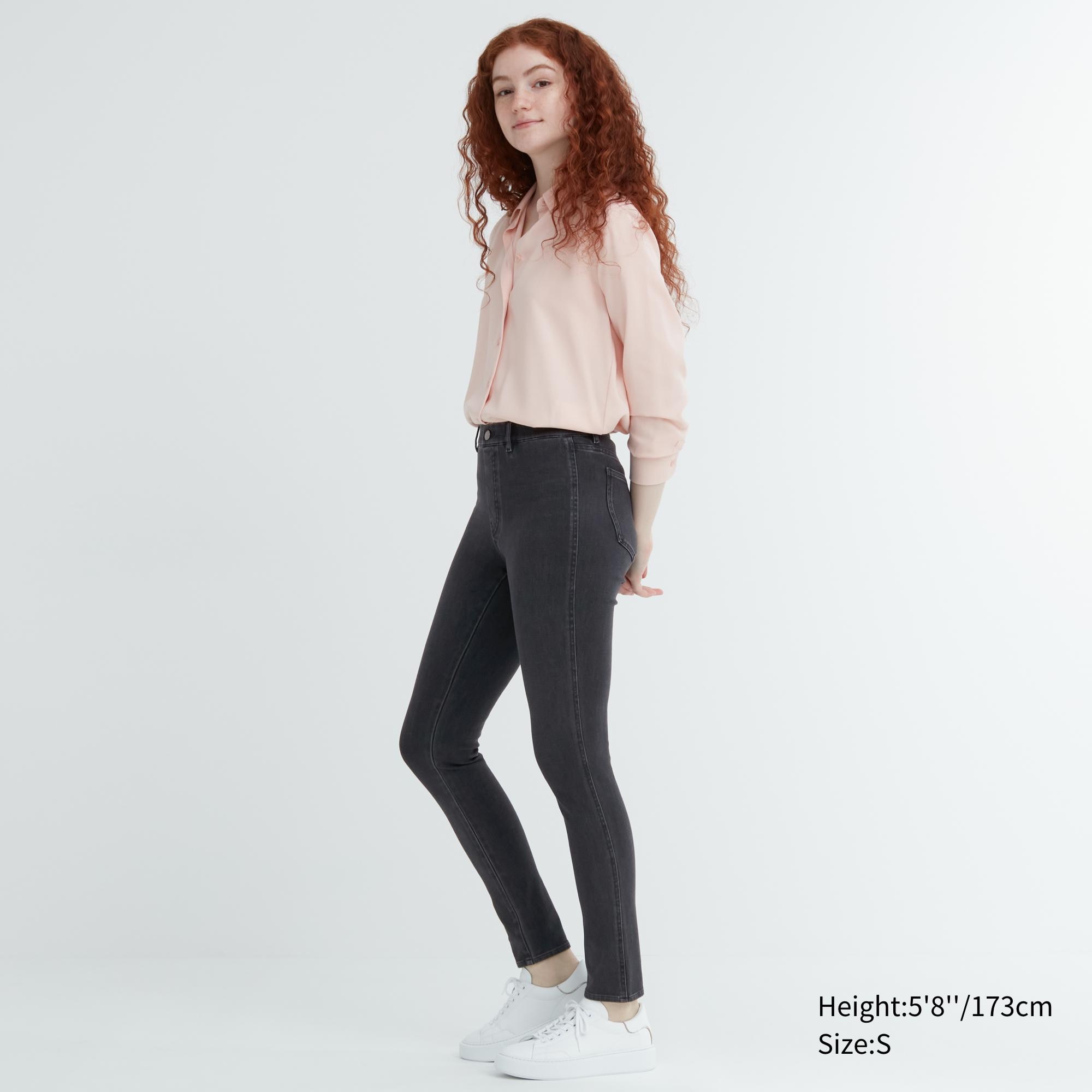 UNIQLO Ultra Stretch Denim Leggings Long Mørke | 63ZBXVASG